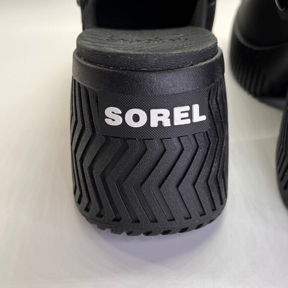Sorel Ona Streetworks Black Clog Heel Size 11 Slip-On Rubber Comfort Shoe - Picture 8 of 16